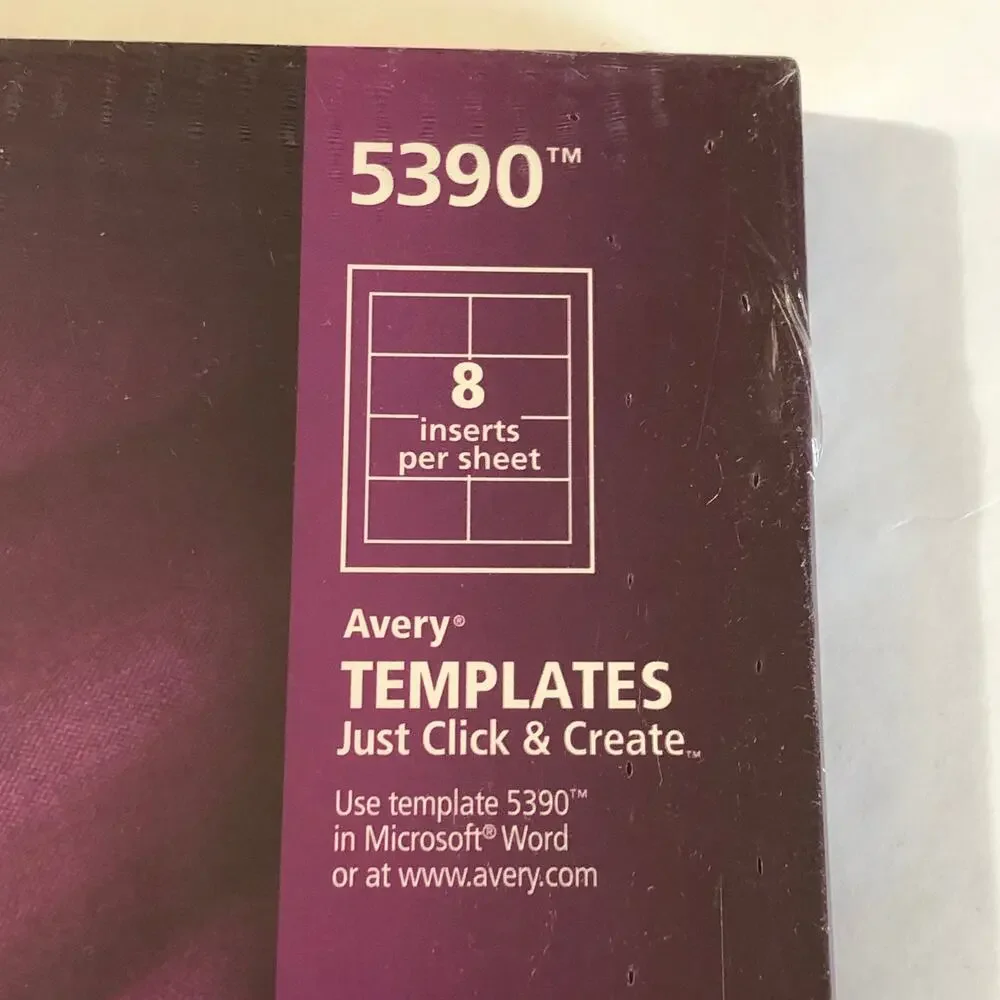 Avery 5390 Insert Badge Refill, Fits 2-1/4-Inch x3-1/2-Inch, 8/Sht, 400 per box